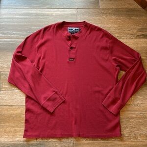 Polo Sport Ralph Lauren red Henley men’s XL